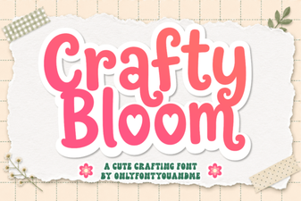 Crafty Bloom Font: Elegant Handcrafted Typography