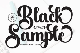 Black Sample Font: a Creative Design Resource