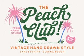 Design with Peach Club Font Creativity